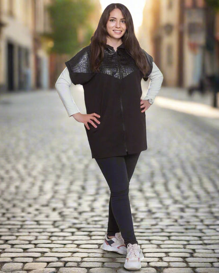 Cardigan negru elegant - Colectia de toamna-iarna pentru femei