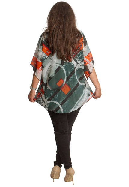 Елегантна макси туника с абстрактен десен - Maxi Market