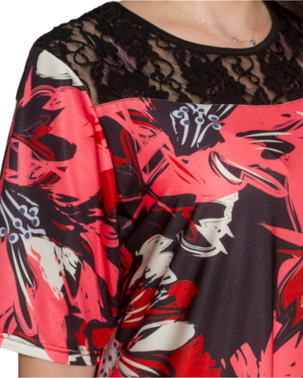 Елегантна макси туника с флорални мотиви и дантелен акцент - Maxi Market