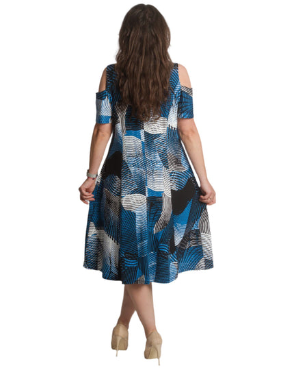 Елегантна разкроена макси рокля с отворени рамене - Maxi Market