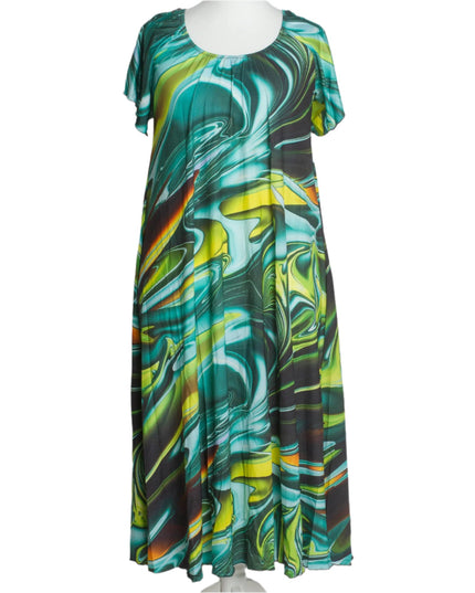 Елегантна разкроена макси рокля в големи размери 4XL/5XL - Maxi Market