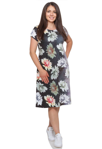 Елегантна рокля на цветя - XL, 2XL, 3XL, 4XL - Пролет - Лято - Maxi Market