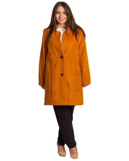 Елегантно дамско палто в големи размери - Maxi Market