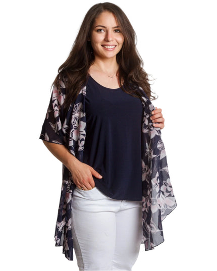 Макси комплект от потник и ефирно шифонено горнище на цветя - Maxi Market