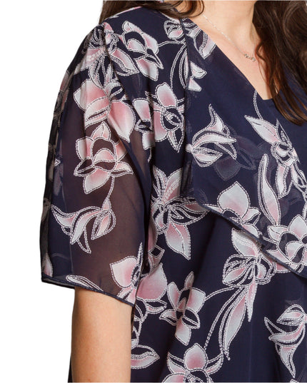 Макси комплект от потник и ефирно шифонено горнище на цветя - Maxi Market