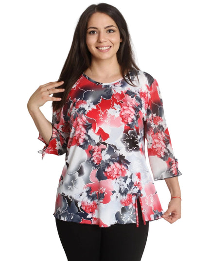 Макси туника - Красив десен на цветя - XL, 2XL, 3XL, 4XL - Всички сезони - Maxi Market