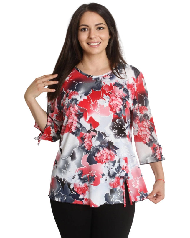 Макси туника - Красив десен на цветя - XL, 2XL, 3XL, 4XL - Всички сезони - Maxi Market