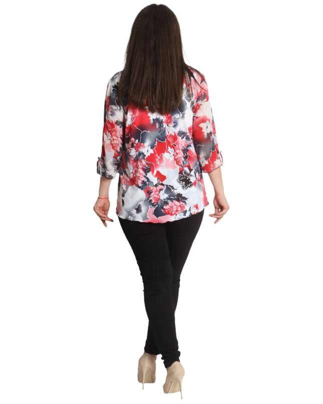 Макси туника - Красив десен на цветя - XL, 2XL, 3XL, 4XL - Всички сезони - Maxi Market