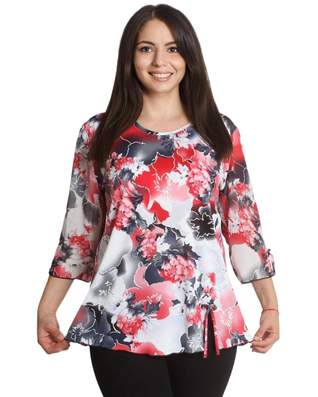 Макси туника - Красив десен на цветя - XL, 2XL, 3XL, 4XL - Всички сезони - Maxi Market