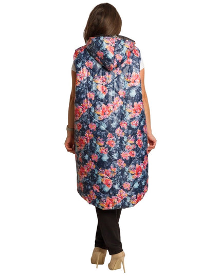 Многоцветен елек с флорален принт в макси размери - Maxi Market