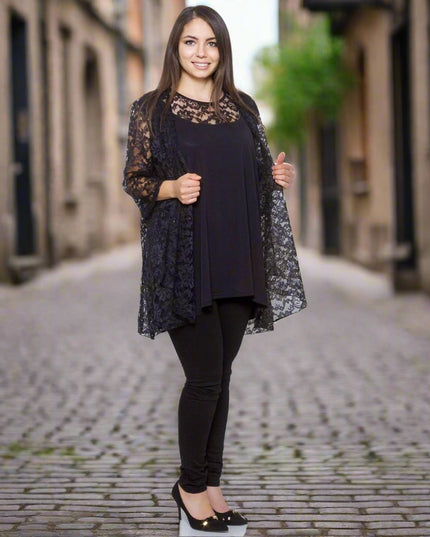 Официален комплект от две части в черен цвят - Макси размери - Maxi Market