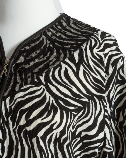 Официален макси жакет със зебра десен и права кройка - Maxi Market