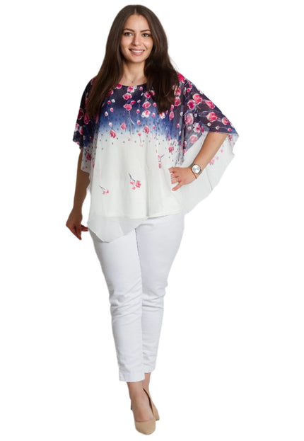 Официална шифонена макси туника с флорален десен - Maxi Market