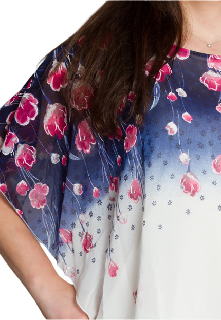 Официална шифонена макси туника с флорален десен - Maxi Market