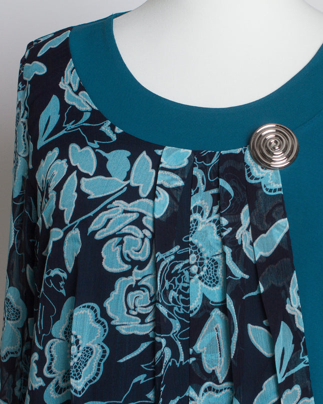Официална туника с ръкави от шифон 2XL,3XL,4XL,5XL - Maxi Market
