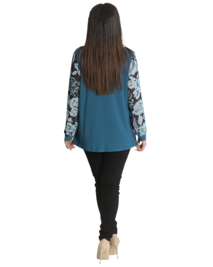 Официална туника с ръкави от шифон 2XL,3XL,4XL,5XL - Maxi Market