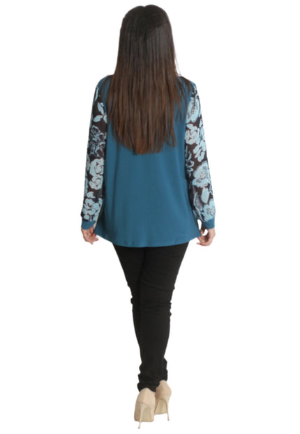 Официална туника с ръкави от шифон 2XL,3XL,4XL,5XL - Maxi Market
