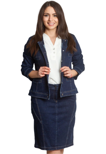 Официално дънково сако в големи размери - Maxi Market