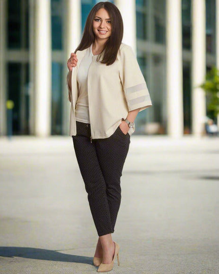 Официално макси сако декорирано с фини блестящи елементи - Maxi Market