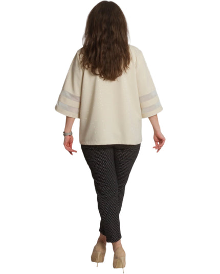 Официално макси сако декорирано с фини блестящи елементи - Maxi Market