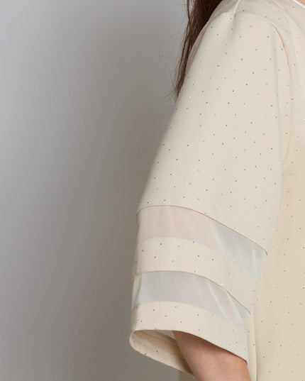 Официално макси сако декорирано с фини блестящи елементи - Maxi Market