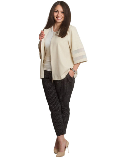 Официално макси сако декорирано с фини блестящи елементи - Maxi Market