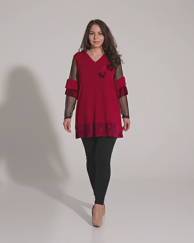 Cămașă albă formală cu croială lejeră, mărimi mari