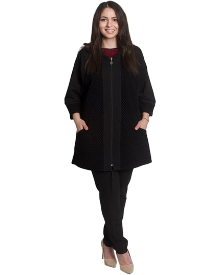 Пролетен макси жакет с качулка в големи размери - Maxi Market