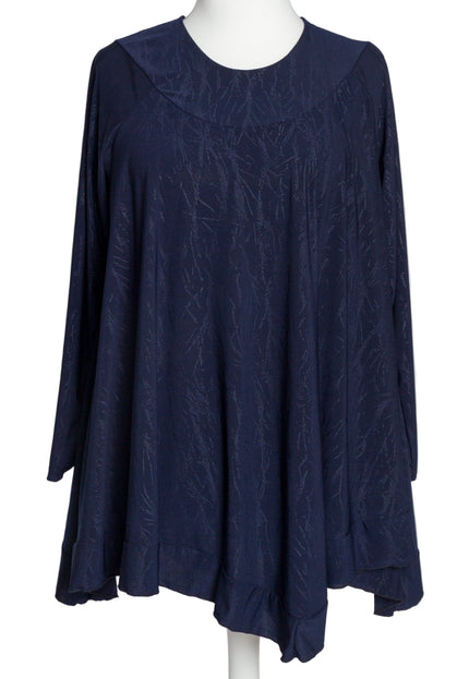 Tunică lejeră în mărimi mari cu accente din piele