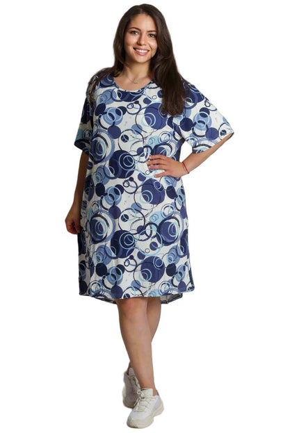 Рокля с джобове със свободна кройка в макси размери - Maxi Market