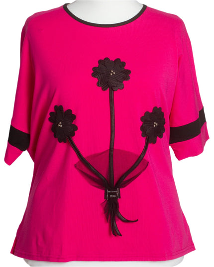 Розова дамска блуза в големи размери 3XL/5XL - Maxi Market