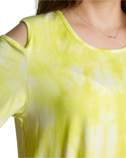 Жълта макси туника с открити рамене и свободна кройка - Maxi Market